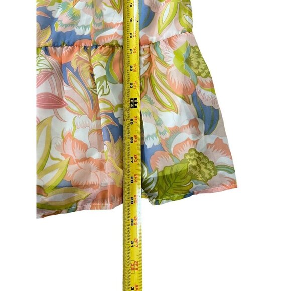 Aqua Womens Size S Floral Print Mini Trapeze Swing Sleeveless Dress NWT - Picture 13 of 14